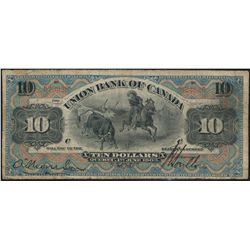 Union Bank of Canada 1903 $10 CH-730-14-06 Fine.  Unique.  The only example known.  Excessively rare