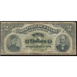 1887 $2 DC-11 #736559.  VG+ for grade with just a minor top right corner missing.