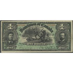 1897 $1 DC-12 #517399, Choice VF-EF.  A bright and clean example.