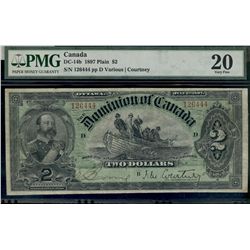 1897 $2 DC-14b #126444, PMG VF20,