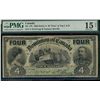 Image 1 : 1902 $4 DC-17b #441412, PMG CH F15 Net.  Designated with split repair.