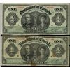 Image 1 : 1911 $1 DC-18c VG (problems) & DC-18d VF with small pencil writing.  Lot of 2 notes.