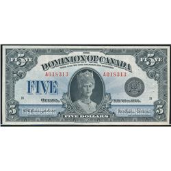 1924 $5 DC-27 #A018313 Queen Mary.  A superb and sharp about EF issue.  Sharp and clean borders.  A 