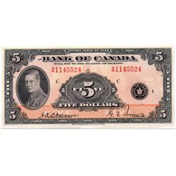 1935 $5 BC-5 #A1145524, CCCS Choice UNC63.