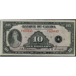 1935 $10 BC-8 #F028845. VF+ for grade.