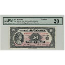 1935 $20 BC-9b #A218693 PMG VF20.