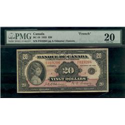 1935 $20 BC-10 #F019204, PMG VF20.