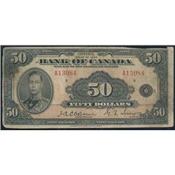 1935 $50 BC-13 #A13084, PMG CH F15 Net.  Top margin miscut.