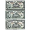 Image 1 : 1935 $1000 BC-19 #A14940, RADAR #14941 & 14942.  Lot of 3 consecutive notes including a RARE RADAR i