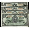Image 1 : 1937 $1 BC-21c #EM9070607-610.  Lot of 4 consecutive issues.  UNC for grade.