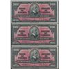 Image 1 : 1937 $1000 BC-28 #AK0000040, 0000046 & 0000047.  Lot of 3 Choice issue Low Serial and two consecutiv