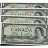 Image 1 : 1954 $1 BC-29a(3) & BC-29b.  Lot of 4 Crisp AU to AU+ issues.