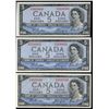 Image 1 : 1954 $5 BC-31b Lot of 3 notes VF to EF.  All lightly pressed.