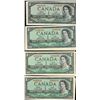 Image 1 : 1954 $1 BC-37a(3), BC-37b(16), BC-37b-i(27), BC-37c(34) & BC-37d(30).  A large lot 110 pcs VG to UNC