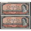 Image 1 : 1954 $2 BC-38bA #*AB0031826 & BC-38a #VB1719575.  Lot of 2 notes AU/UNC.
