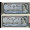 Image 1 : 1954 BC-39bA #VS0154702 & #*RX0199014.  Lot of 2 UNC notes.