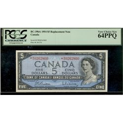 1954 $5 BC-39bA #*WS0262860, PCGS CH UNC64PPQ.