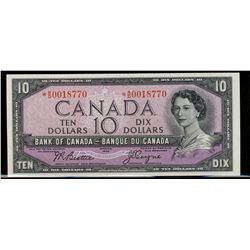 1954 $10 BC-40aA #*AD0018770.  Crisp UNC issue.