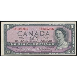 1954 $10 BC-40bA #*BV0325966, Beattie-Rasminsky in Almost UNC Condition