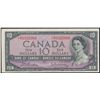 Image 1 : 1954 $10 BC-40bA #*BV0325966, Beattie-Rasminsky in Almost UNC Condition