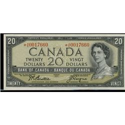 1954 $20 BC-41aA #*AE0017660.  Crisp AU for grade.