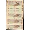 Image 1 : 1986 $2 BC-55aA #ARX(5) (below 1,26), BC-55bA #BBX Sml B(10), Lg B6), #BRX(10), EBX(2) & BC-55cA.  L