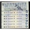Image 1 : 1986 $5 BC-56a #ENM, BC-56b #GNY, BC-56b #GPW, BC-56c-i #ANH, BC-56e #GPZ & BC-56e-I #ANP.  A nice l