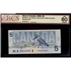Image 1 : 1986 $5 BC-56aA, #ENX with Yellow Back Position Number, BCS Certified UNC-60, Original.