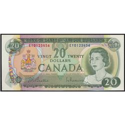 Ladder issue; 1969 $20 BC-50a #EY0123456.  Original UNC.