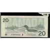 Image 1 : Error issue; 1991 $20 BC-58d #EYB3902363.  Cutting/Folding Error showing extra paper top right hand