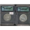 Image 1 : Nfld 1898 50¢ EF40 & 1904H AU58. Lot of 2 coins both designated cleaned. 1898 should show Lg W varie