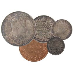 1908 Specimen Set with Case.  An nice attractively toned set of coins with an above average case to