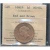 Image 1 : 1881H 1¢ ICCS MS64RB.