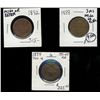Image 1 : 1888 1¢, 1892 & 1894.  Lot of 3 coins with luster.  MS60 or better.