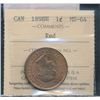 Image 1 : 1898H 1¢ ICCS MS64RD.  80% red with lustre and purple tint.