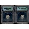 Image 1 : 1871 5¢ AU58 & 1875H VF20.  Lot of 2 coins both ICG graded with problems.  1871 whizzed and 1875H re