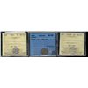 Image 1 : 1872H 5¢ ICCS AU50, 1902 ICCS MS63 & 1909 RL Bow Tie CCCS AU50.  Lot of 3 certified coins.