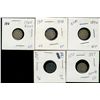 Image 1 : 1887 5¢, 1889, 1894, 1898 & 1900H.  Lot of 5 coins F+ to VF+.  1898 with some scratches.