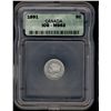 Image 1 : 1891 5¢ ICG MS62.