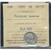 Image 1 : 1909 5¢ Ptd Lvs ICCS AU55.