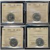 Image 1 : 1922 5¢, 1924, 1927 & 1931 all ICCS AU55.  Lot of 4 coins.