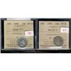 Image 1 : 1870 10¢ Nar 0 VF30 & 1899 Lg 9's EF40.  Lot of 2 ICCS graded coins.