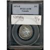 1872H 25¢ 7/7 PCGS AU58