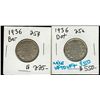Image 1 : 1936 25¢ Dot & Bar.  Lot of 2 coins VF and better.