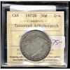Image 1 : 1872 50¢ A/V ICCS G4.  Designated with scratch.