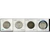 Image 1 : 1937 50¢, 1939, 1942 & 1947.  Lot of 4 coins AU to MS.