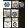 Image 1 : 1935 $1, 1936 ICCS MS62, 1936 NGC MS63, 1939 VF, 1939 PCI MS60, 1953 NSF ICCS AU55 Clnd & US 1884O $
