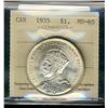 Image 1 : 1935 $1 ICCS MS65.  Hint of gold speckles.