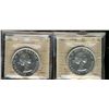 Image 1 : 1954 $1 PL63 & 1955 PL64.  Lot of 2 ICCS graded coins.  1954 designated with Cameo.