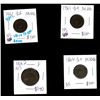 Image 1 : N.S. 1861(2) ½¢, 1864 ½¢ & 1862 1¢.  Lot of 4 coins VG to EF.
